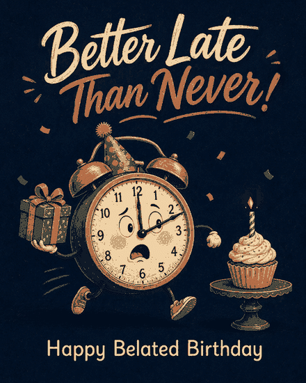 Better Late Than Never Better Late Than Never